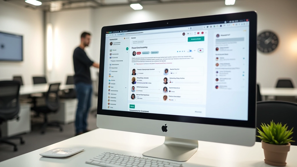 Computer scherm met forum discussie thread, gebruikers profielen zichtbaar