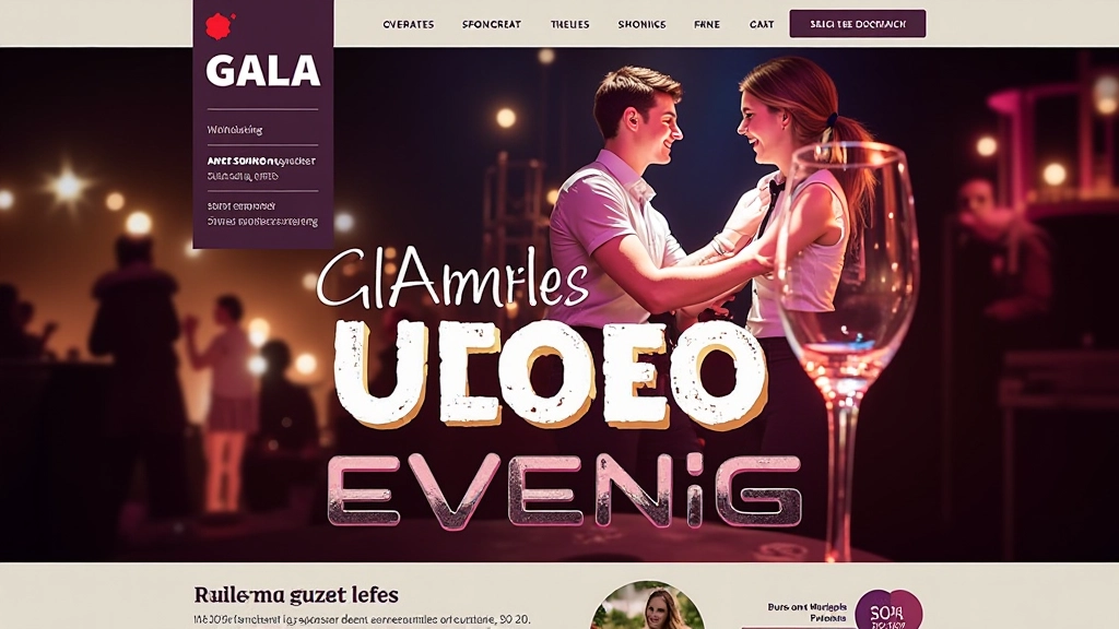 Evenementenpagina voor jaarlijkse gala-avond