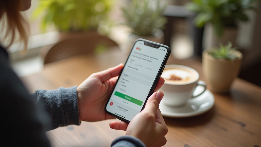 Afbeelding van deelnemer die zich inschrijft voor evenement via een mobiele telefoon interface