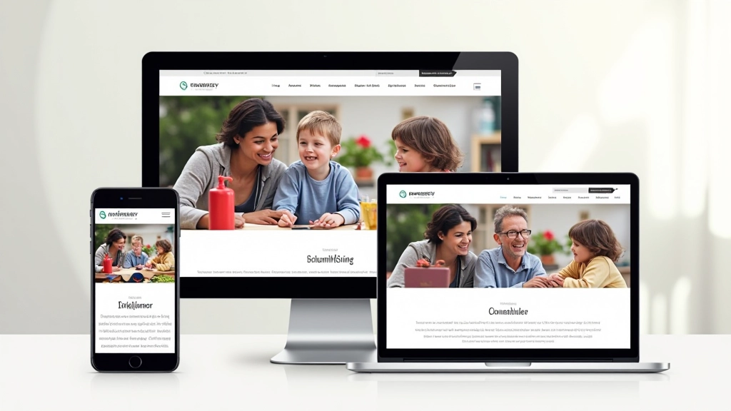 Responsive website weergegeven op verschillende apparaten